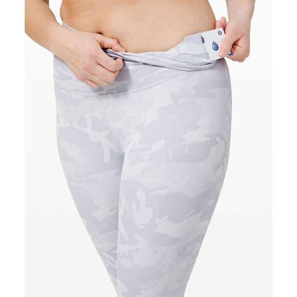 Lululemon Wunder Under High-Rise Tight 25" Ribbed Luxtreme White Gray Camo Sz 4 - Picture 3 of 10